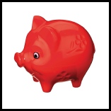 Barry-Pig-Solid-Moneybox-Red