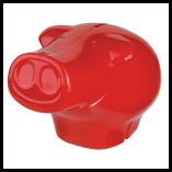 Frederick-Pig-Solid-Moneybox-Red